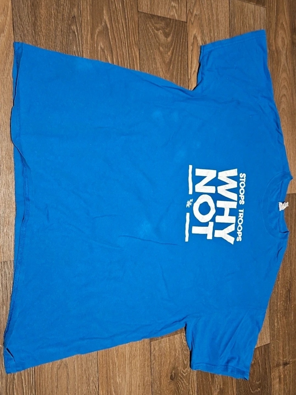 Others Follow Blue Short Sleeve Tee with White "WHY NOT" Graphic